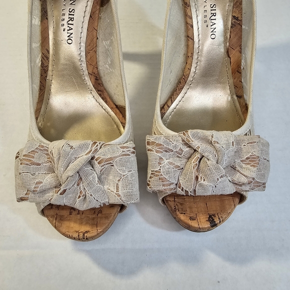 LACE Bamboo 3" Heels Peep Toe Women's 7.5 NwoT Whimsigoth Romantic - Picture 5 of 13